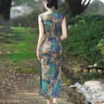 floral cheongsam dress