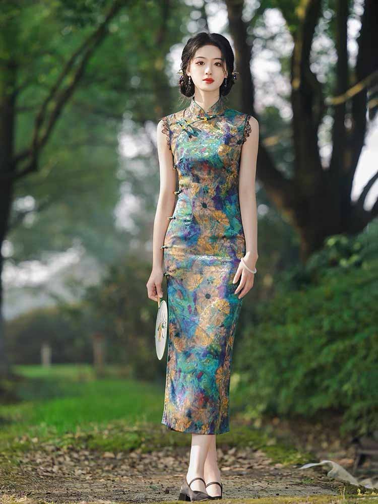 floral cheongsam