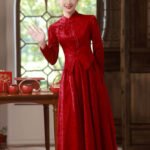 red qipao wedding dress