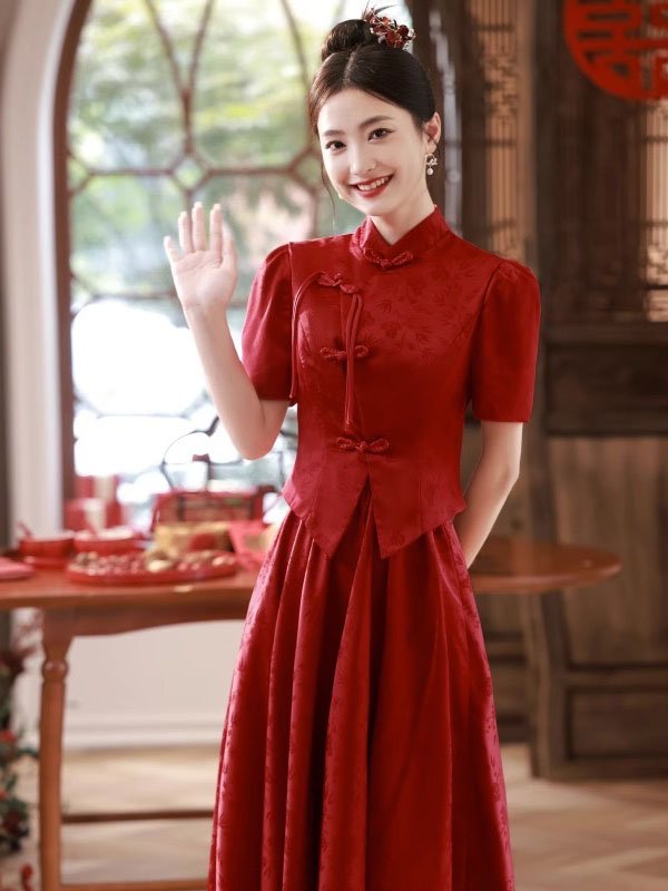 red wedding qipao