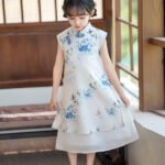 Cheongsam dress girls sleeveless