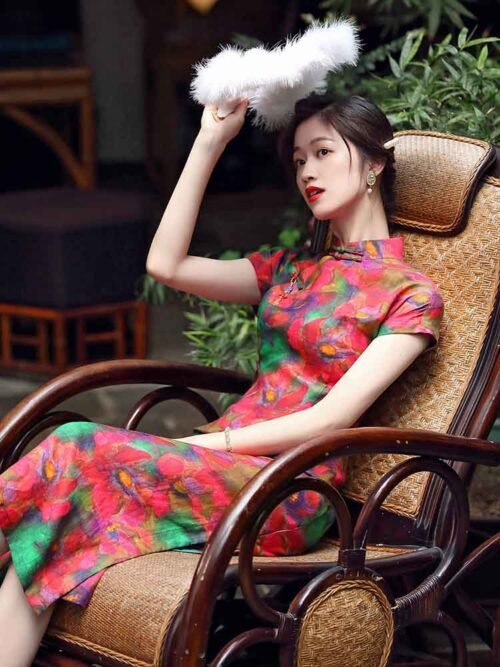Linen Chinese traditional clothing cheongsam dress women - Image 5