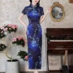 Dark blue qipao