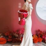 Champagne Red Mermaid wedding qipao dress lace embroidery photo review