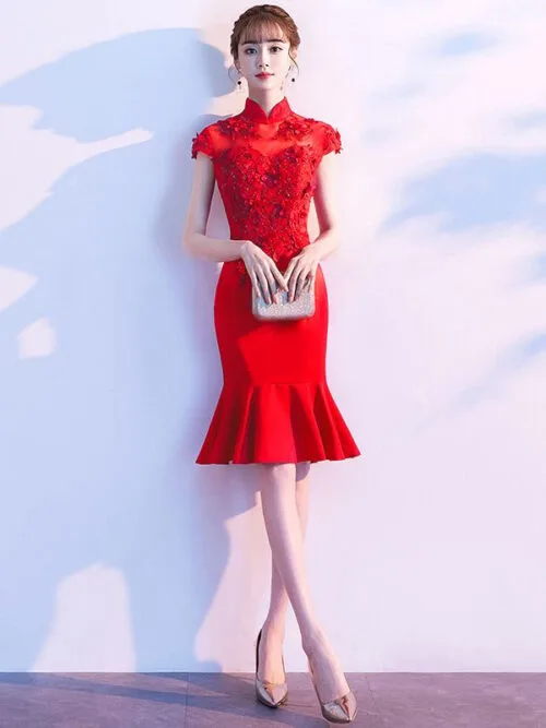 short sleeve knee length dress Tegan Sheath Short Sleeve Knee-Length Dress