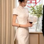 White Cheongsam