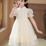 apricot girl Cheongsam dress