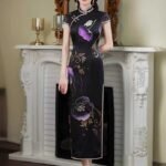 black cheongsam