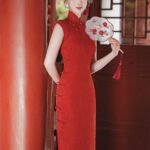 cheongsam dress red 2