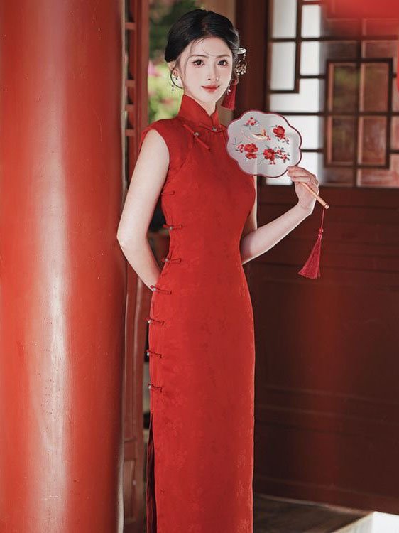 cheongsam dress red 2