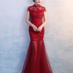 chinese collar wedding dress