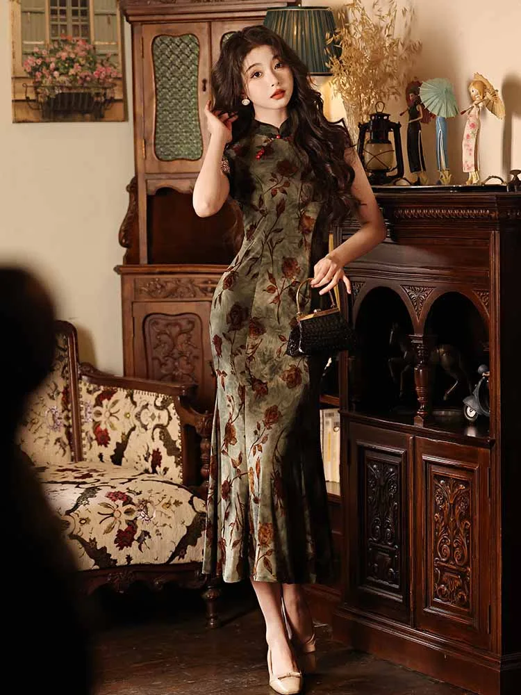 green qipao dress green qipao dress