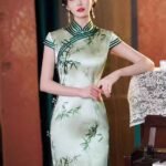 long silk dress qipao