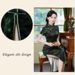 long silk green qipao