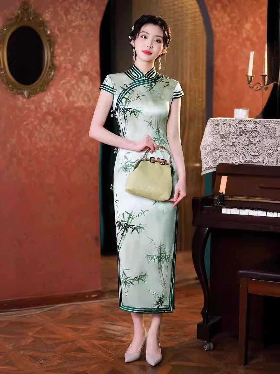 long silk qipao