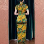 long silk qipao dress