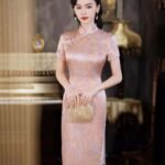 pink cheongsam