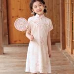 pink kids qipao