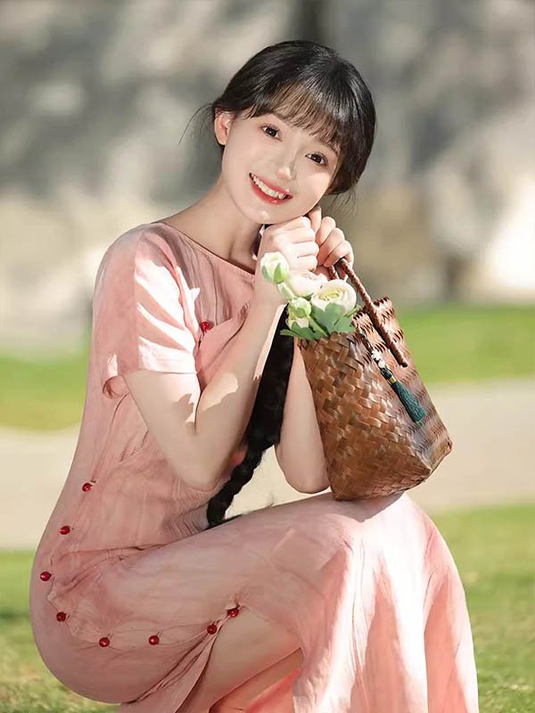 qipao dress pink