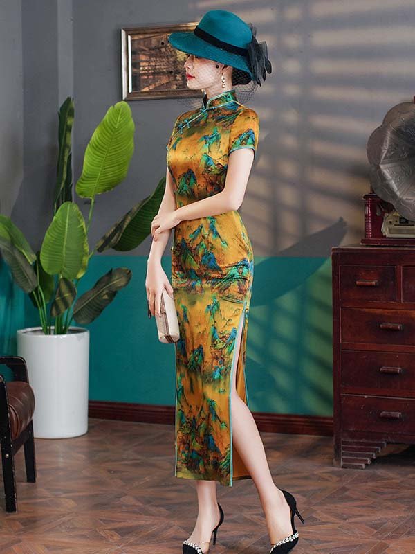 qipao silk