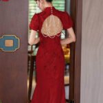 red qipao dress