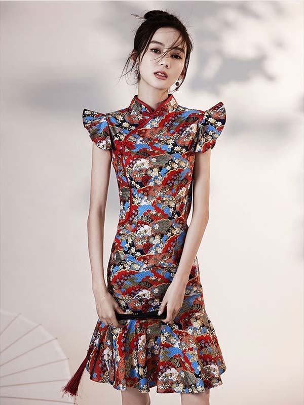 short qipao dress