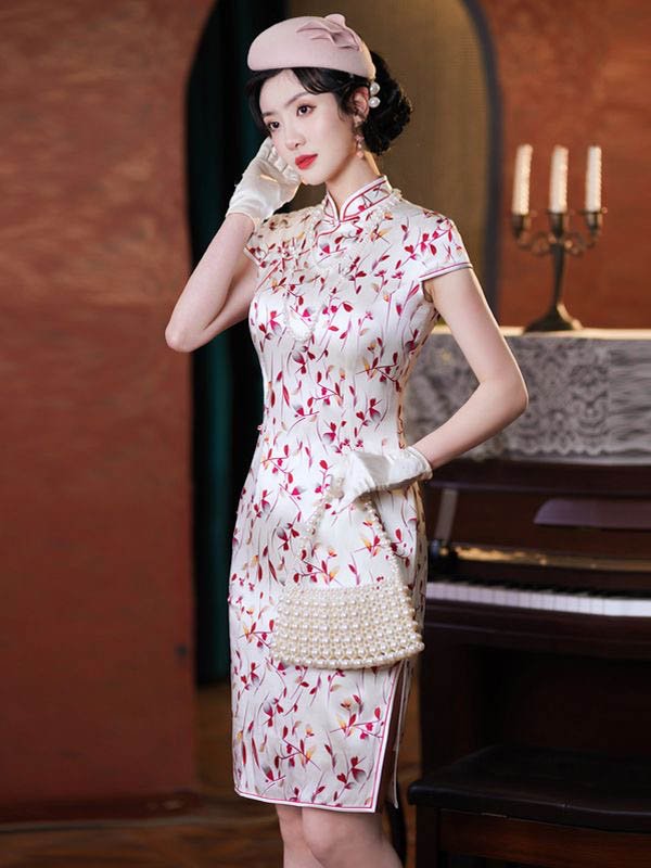 silk cheongsam dress