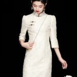 white short qipao