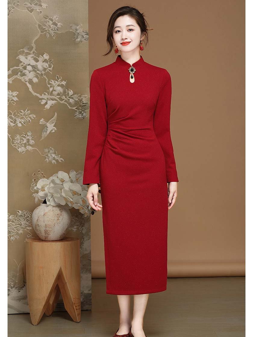 long sleeve Qipao