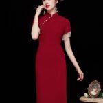 red Chinese cheongsam