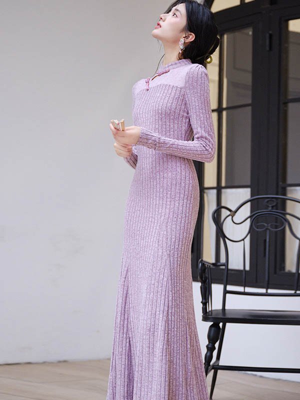 Cheongsam purple