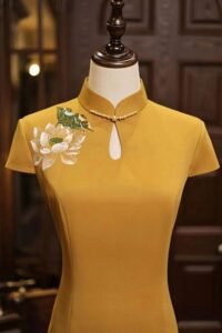 Water drop collar Cheongsam