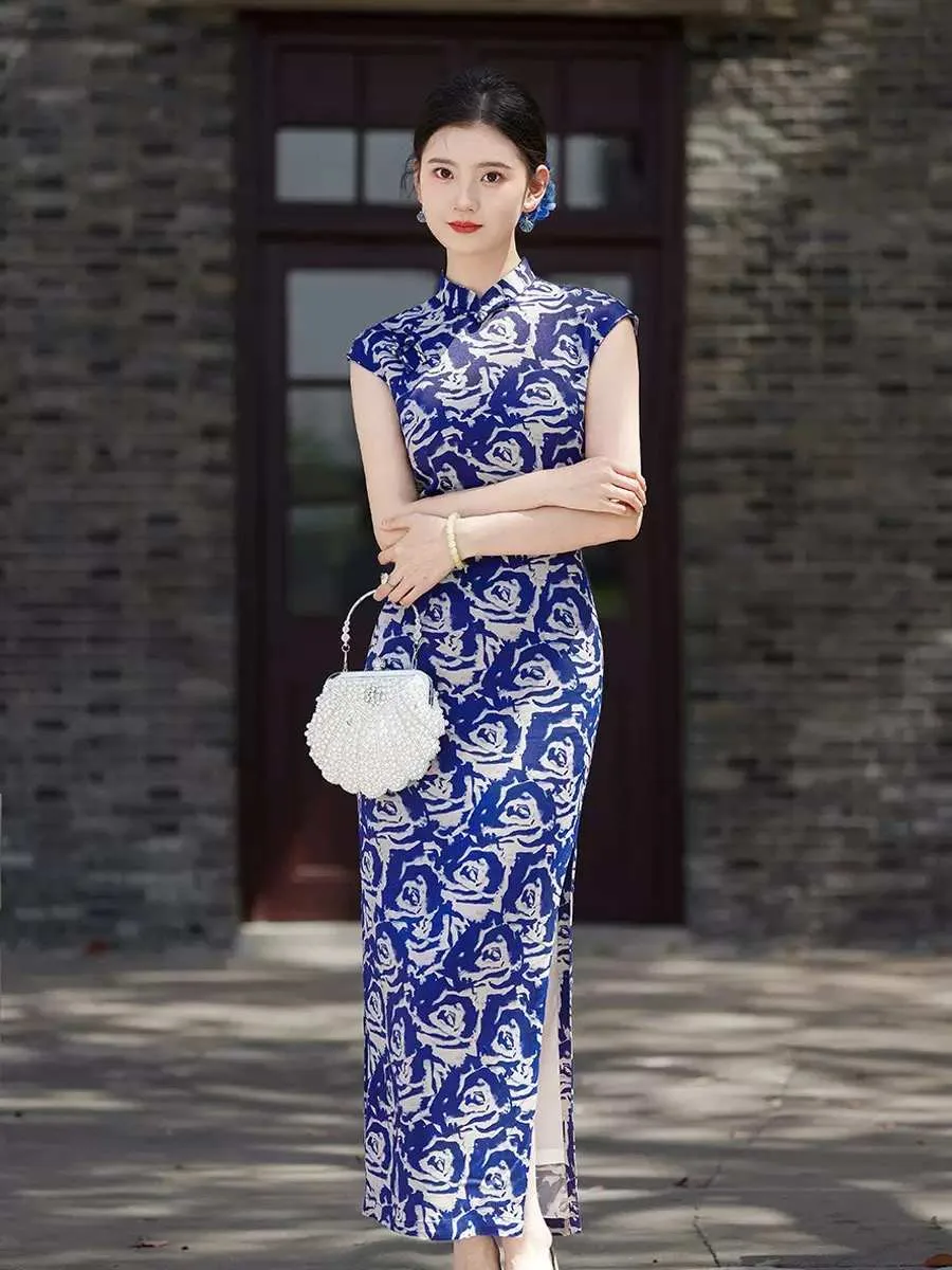 Blue China dress