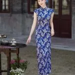 Blue and white Qipao