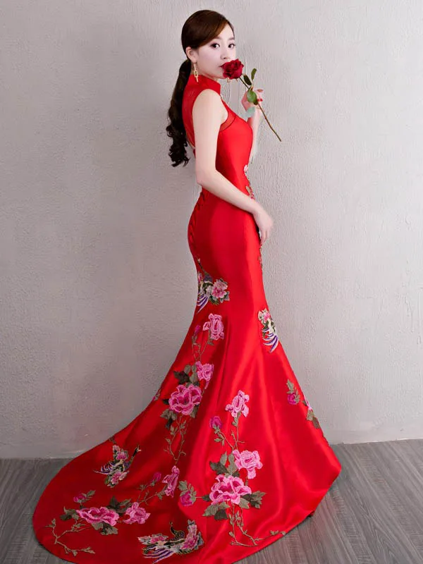 Satin Fishtail Cheongsam