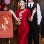 red qipao dress