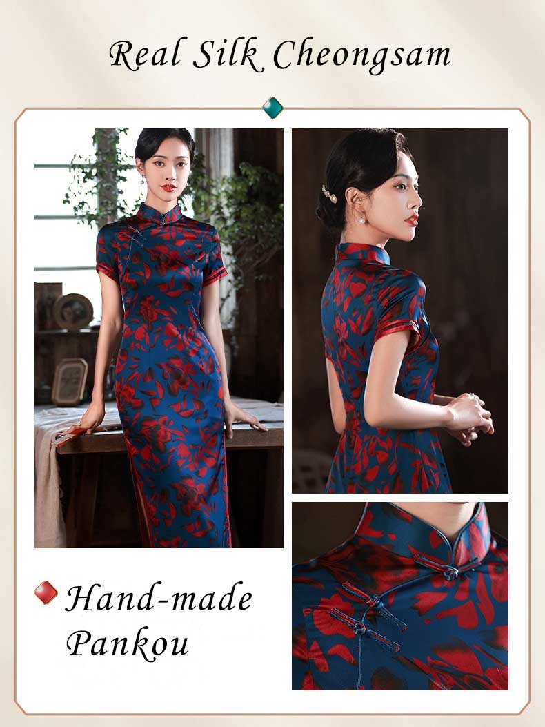 Blue Cheongsam dress
