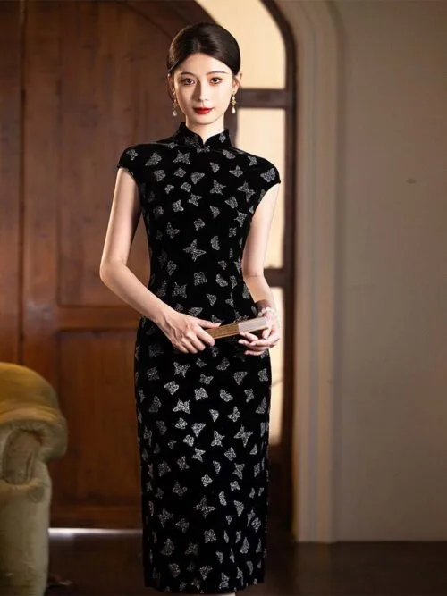 Oriental black dress