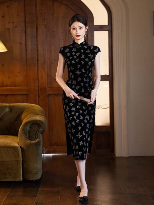 Velvet oriental dress