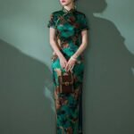 green Cheongsam dress