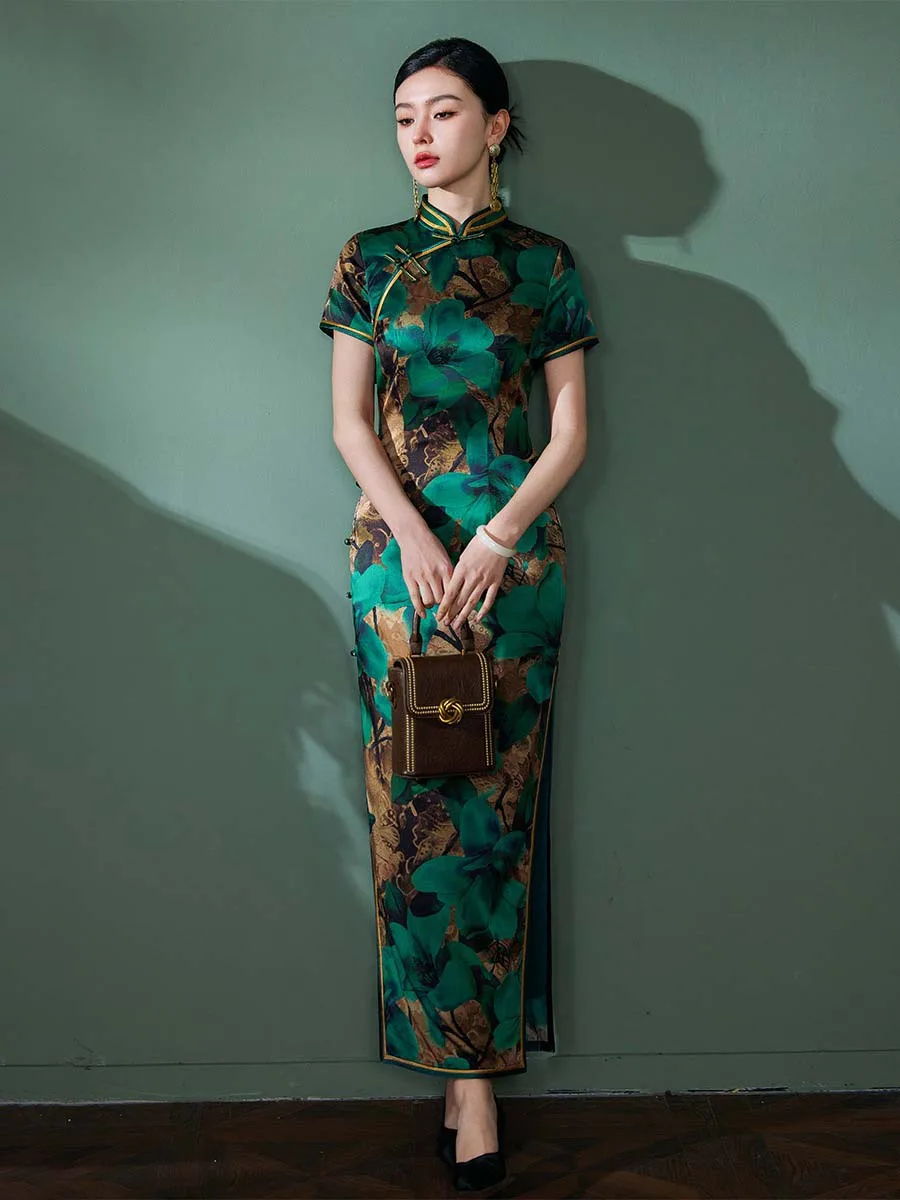 green Cheongsam dress green Cheongsam dress