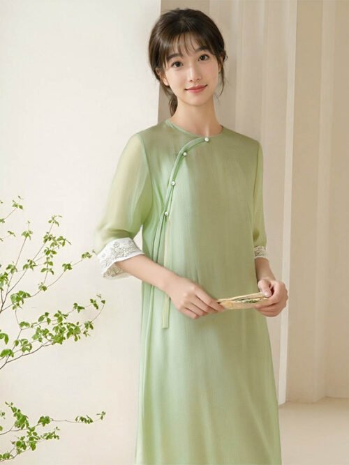 light green cheongsam