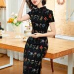 Black oriental dress