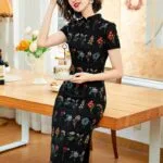 Black oriental dress