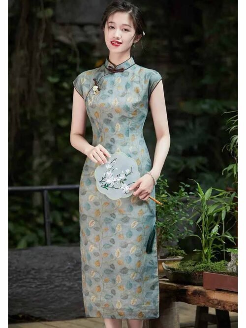 Linen Qipao dress