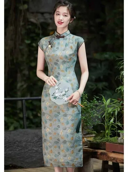 Linen Qipao dress