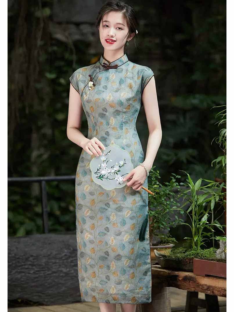 Linen Qipao dress