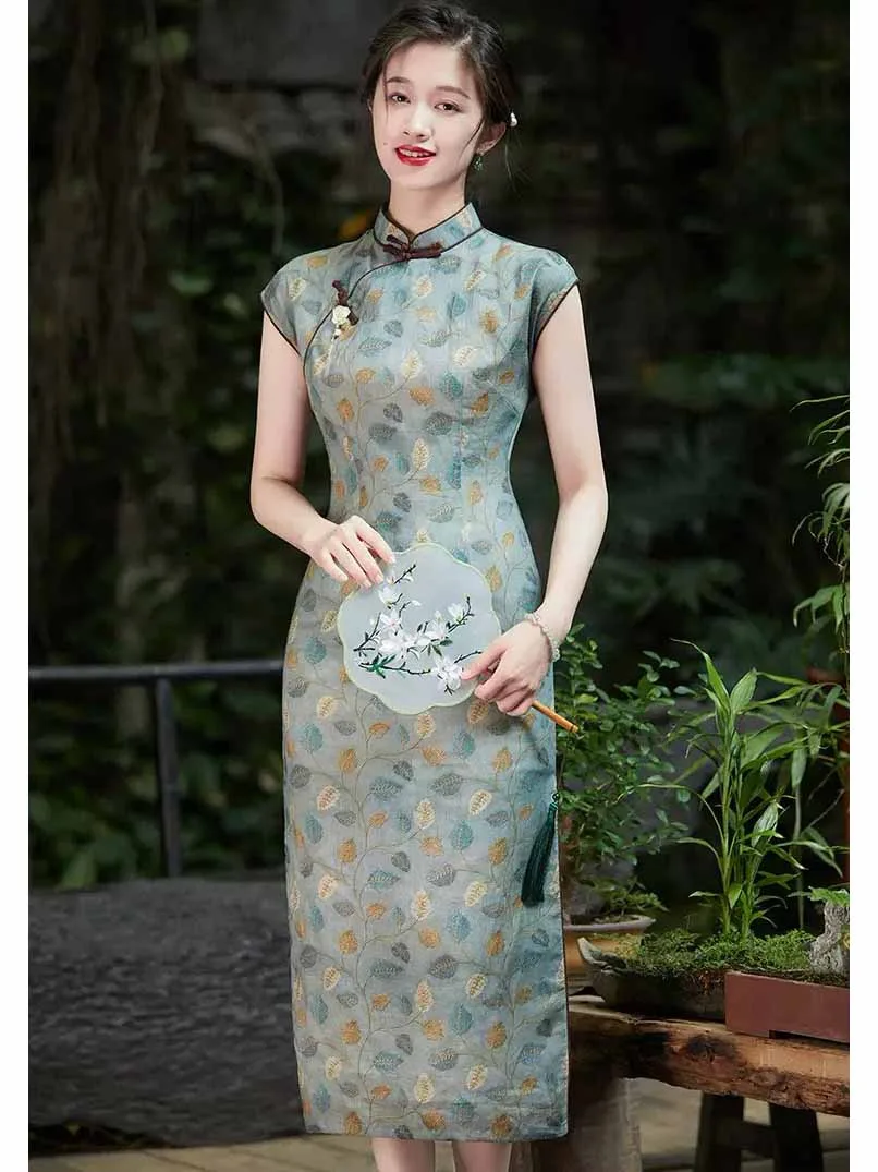 Linen Qipao dress