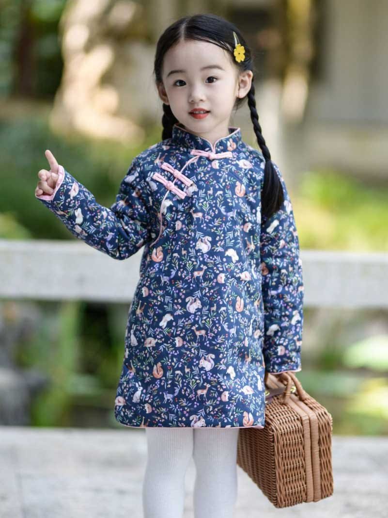 Kids Cotton Qipao coat
