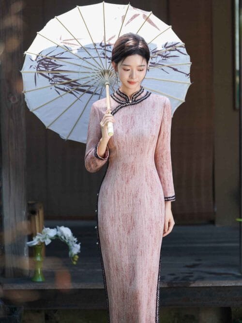 Long sleeve Cheongsam dress